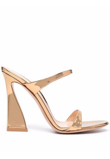 Gianvito Rossi metallic-effect leather sandals - Nude