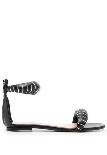 Gianvito Rossi crystal-stripe sandals - Schwarz