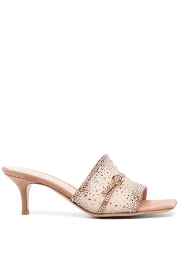 Gianvito Rossi Verzierte Mules - Nude