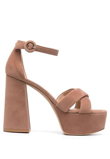 Gianvito Rossi 120mm crossover-strap sandals - Braun