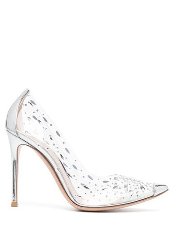 GIANVITO ROSSI crystal-embellished 100mm pumps - Weiß