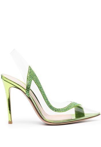 Gianvito Rossi Hortensia Slingback-Pumps 105mm - Grün