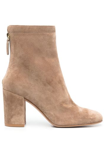 Gianvito Rossi Stiefeletten mit Blockabsatz - Nude