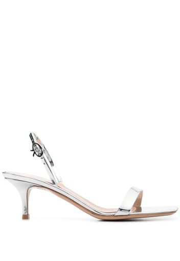 Gianvito Rossi Sandalen mit eckiger Kappe - Silber