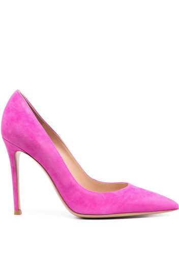 Gianvito Rossi Wildlederpumps mit spitzer Kappe - Rosa