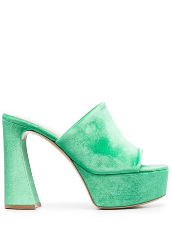 Gianvito Rossi Holly 70mm chenille mules - Grün