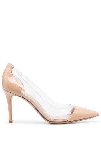 Gianvito Rossi transparent 90mm pointed pumps - Nude