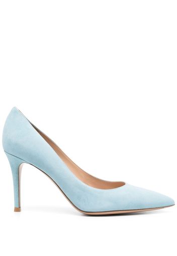 Gianvito Rossi pointed toe suede pumps - Blau