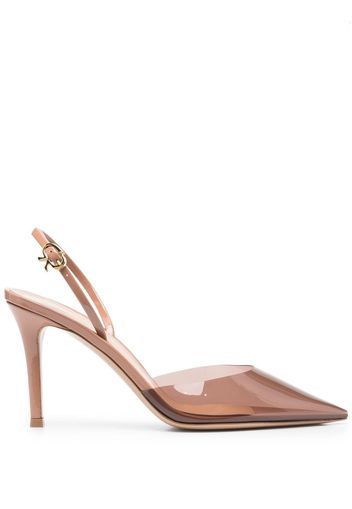 Gianvito Rossi Ribbon d'Orsay slingback pumps - Braun