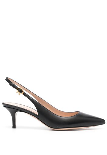 Gianvito Rossi Ribbon Sling Pumps 55mm - Schwarz