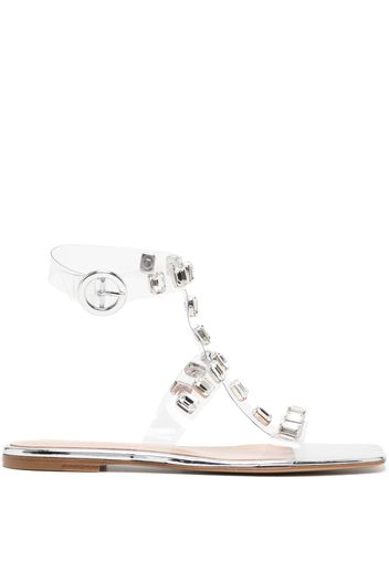 Gianvito Rossi crystal-embellished sandals - Silber