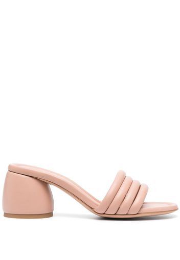 Gianvito Rossi 65mm strap-detail leather mules - Rosa