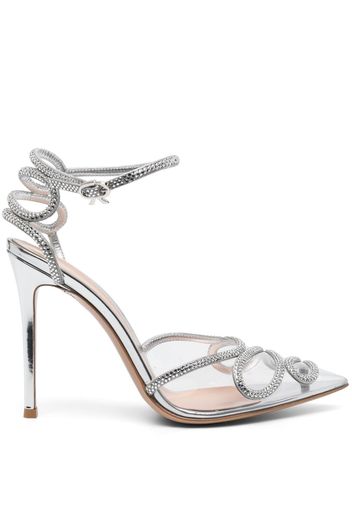 Gianvito Rossi 105mm crystal-embellished pumps - Silber