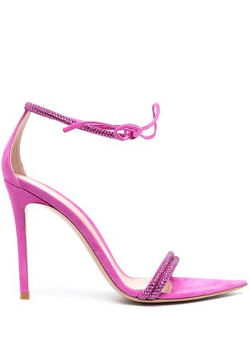 Gianvito Rossi Montecarlo 115mm crystal-embellished sandals - Rosa