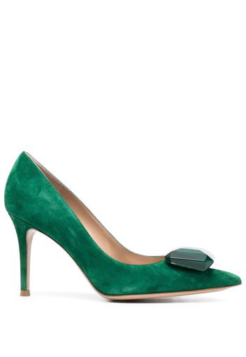 Gianvito Rossi Jaipur 85mm gemstone pumps - Grün