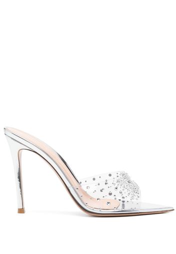 Gianvito Rossi Elle crystal-embellished 110mm mules - Silber