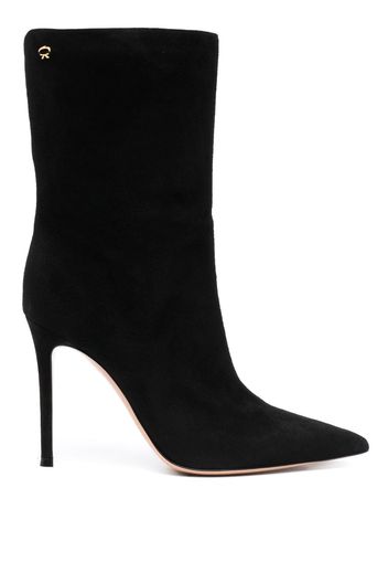 Gianvito Rossi 105mm pointed-toe suede boots - Schwarz