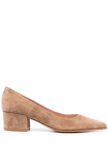 Gianvito Rossi Piper 45mm suede pumps - Nude