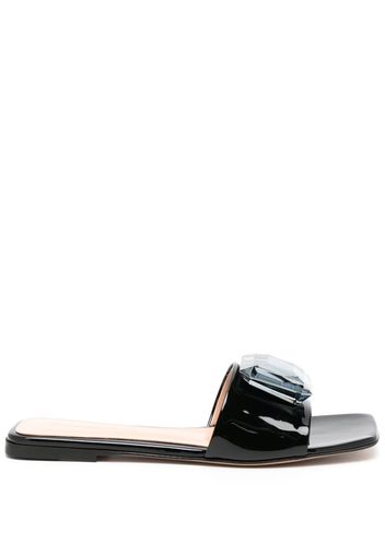 Gianvito Rossi Jaipur leather slides - Schwarz