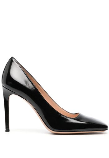 Gianvito Rossi square-toe patent leather pumps - Schwarz