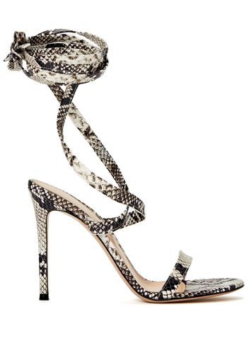 Gianvito Rossi Borneo python-print sandals - Nude