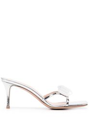 Gianvito Rossi Mules mit Schmucksteinen 80mm - Silber