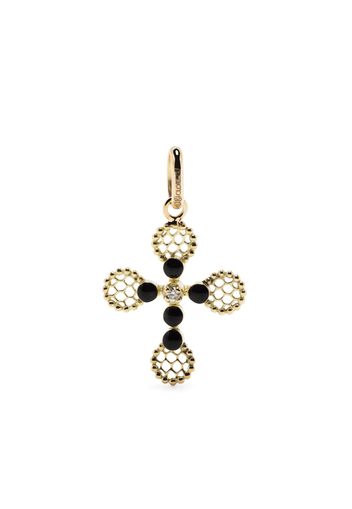 Gigi Clozeau 18kt yellow gold Lace Cross diamond pendant