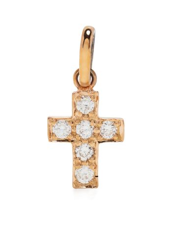 Gigi Clozeau 18kt rose gold Cross diamond pendant