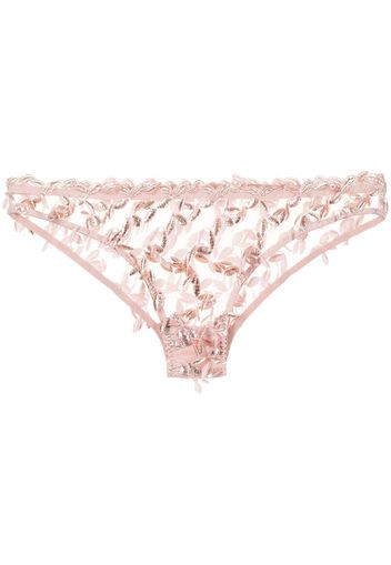 Gilda & Pearl Bestickter Tallulah Slip aus Seidenstretch - Rosa