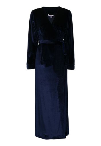 Gilda & Pearl Saratoga velvet robe - Blau