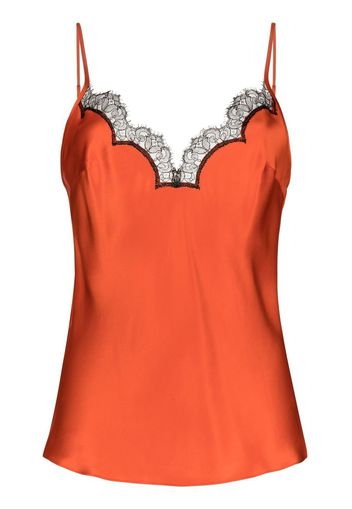 Gilda & Pearl Camisole-Top mit Spitzenbesatz - Orange