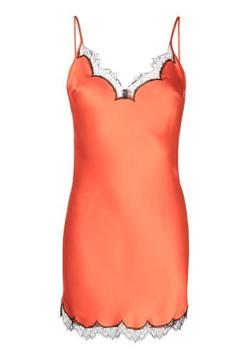 Gilda & Pearl Camisole-Kleid mit Spitzenborte - Orange