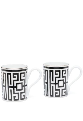 GINORI 1735 Labirinto porcelain mugs (set of 2) - Weiß