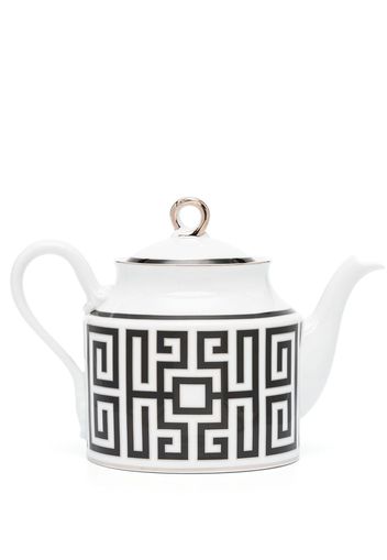 GINORI 1735 Labirinto Nero teapot (15cm) - Weiß