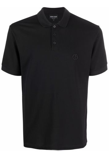 Giorgio Armani Klassisches Poloshirt - Schwarz