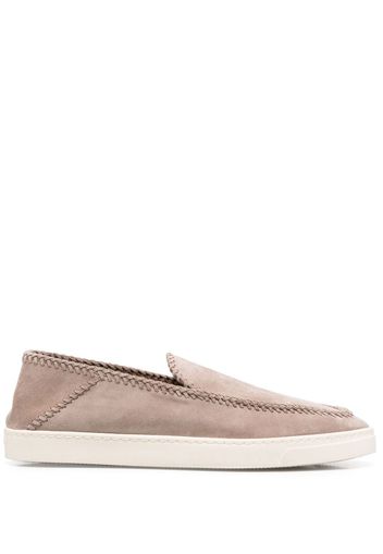 Giorgio Armani slip-on suede loafers - Nude