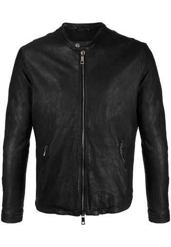 Giorgio Brato zip-up leather jacket - Schwarz