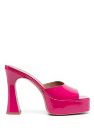 Giuliano Galiano Charlie 125mm patent-leather mules - Rosa