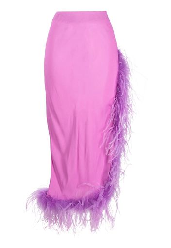 Giuseppe Di Morabito feather-detail midi skirt - Violett