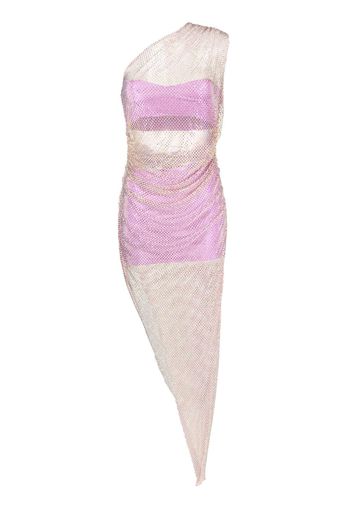 Giuseppe Di Morabito one-shoulder mesh dress - Nude