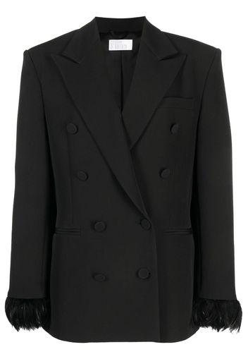 Giuseppe Di Morabito feather-cuffs double-breasted blazer - Schwarz