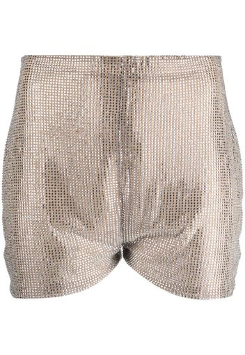 Giuseppe Di Morabito rhinestone-embellished high-waist shorts - Silber