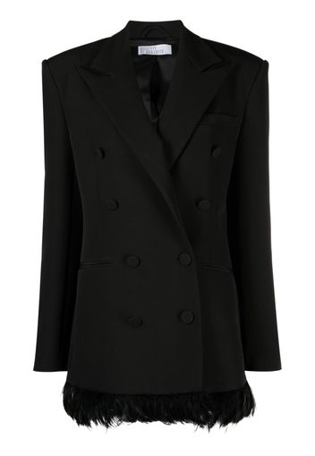 Giuseppe Di Morabito feather-trim double-breasted blazer - Schwarz