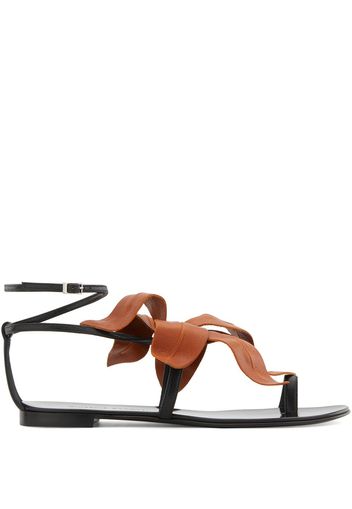 Giuseppe Zanotti Flache 'Lilium' Sandalen - Schwarz