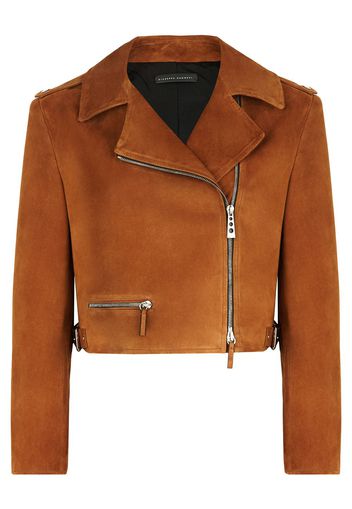 Giuseppe Zanotti Cropped-Bikerjacke - Braun