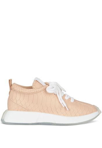 Giuseppe Zanotti Sneakers mit Pythonleder-Optik - Rosa