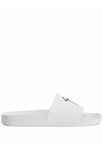 Giuseppe Zanotti Brett logo slides - Weiß