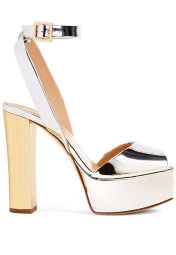 Giuseppe Zanotti Betty Plateau-Sandalen - Silber