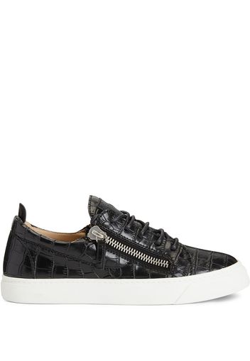 Giuseppe Zanotti Sneakers mit Kroko-Effekt - Schwarz