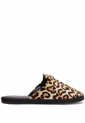 Giuseppe Zanotti Slipper mit Leoparden-Print - Braun